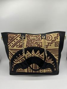 Sprayground -  Ai Raffia Palm Shark Luxe Beach Tote - Clique Apparel