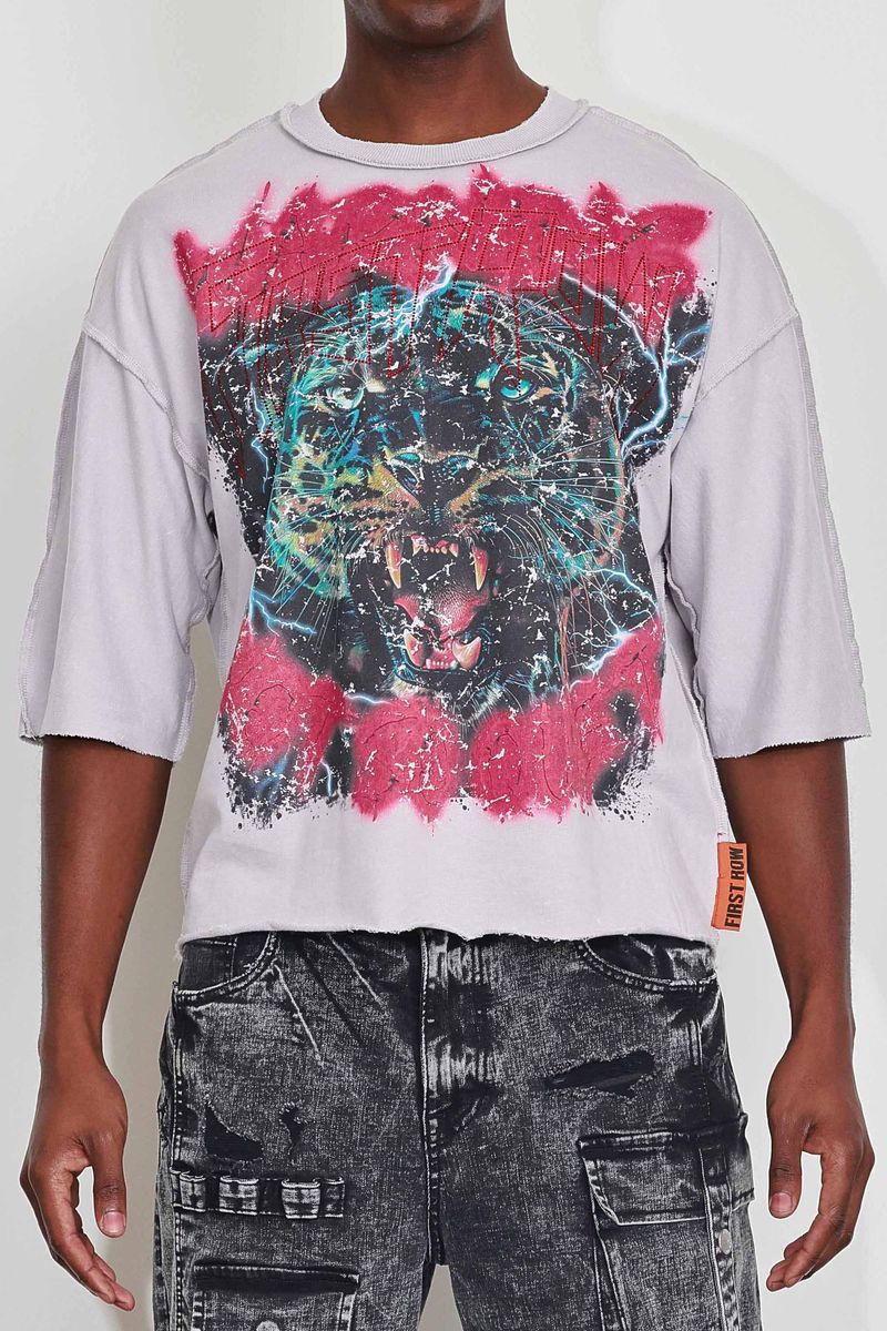 First Row - Leopard Cropped FRM1004 - Clique Apparel