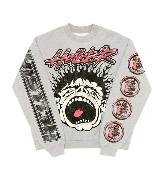 HS - Records Crewneck - Heather Grey - Clique Apparel