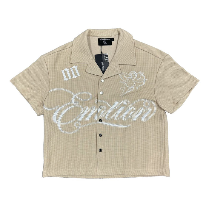 Mixed Emotion- Cream Signature Button up - - Clique Apparel