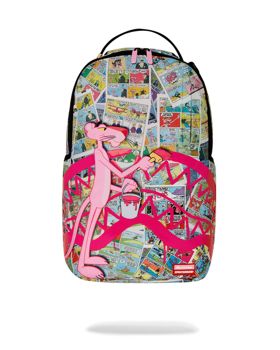 Sprayground - Pink Panther Painting Sharkmouth DLXR Backpack - Clique Apparel