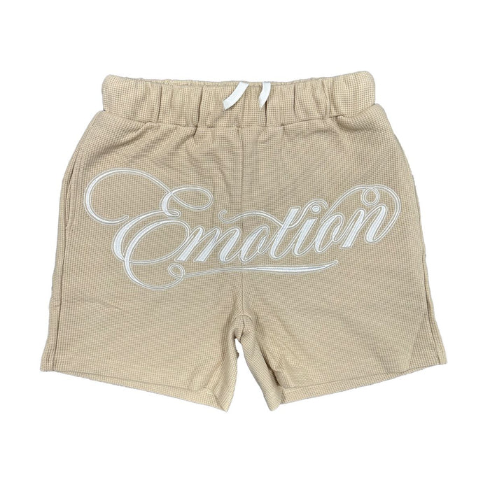 Mixed Emotion- Cream Signature Shorts - Clique Apparel