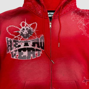 RETROVERT-Zip-up-red hoodie - Clique Apparel
