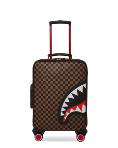 Sprayground - Exterior Gold Zip Pocket Sharks in Paris Jetsetter Carry-On Luggage - Clique Apparel
