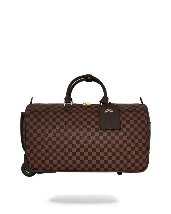 Sprayground - Core Embossed Check Wheely Duffle - Clique Apparel