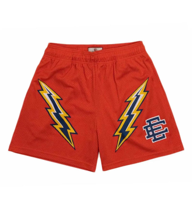 EE Shorts - Orange Lighting Bolt - Clique Apparel