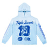 Triple Seven - All Star Football Hoodie - Baby Blue - Clique Apparel