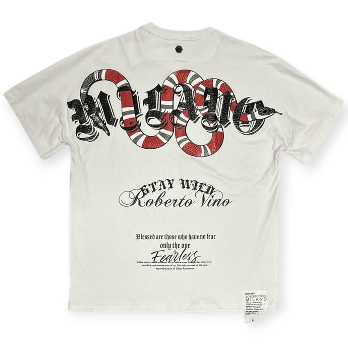 RV- Wild Snake Tee White - Clique Apparel