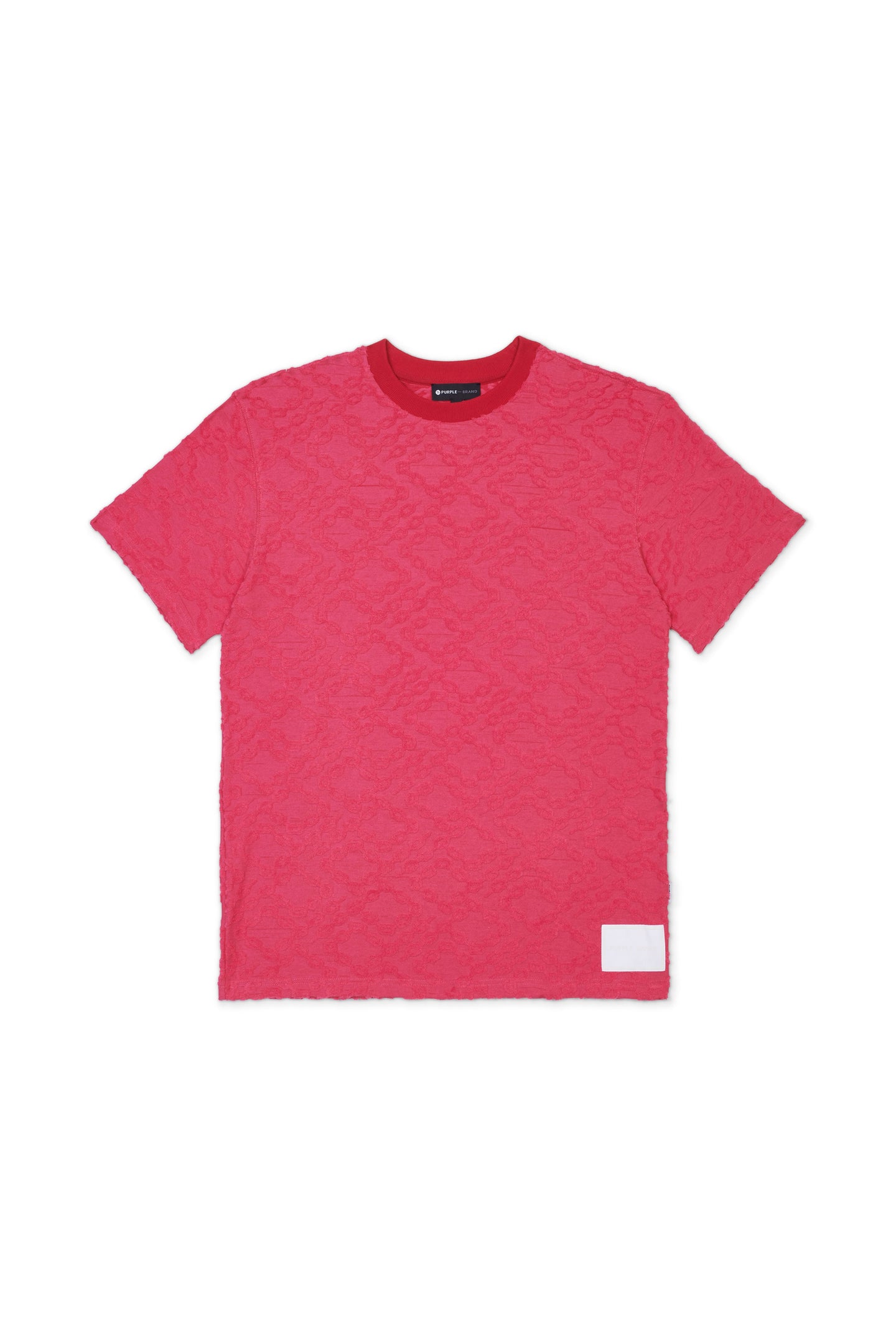 Purple - Terry Jacquard Crewneck - Fiery Red - Clique Apparel