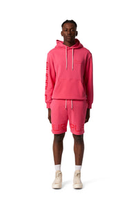 P413 RELAXED FIT SHORT - WORDMARK HOT PINK - Clique Apparel