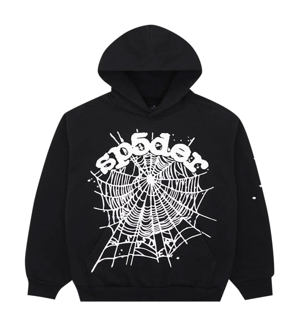 Sp5der - OG Web Hoodie - Black/White - Clique Apparel