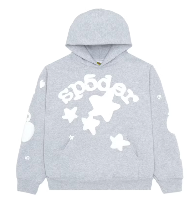 Sp5der Beluga Hoodie Heather Grey - Clique Apparel