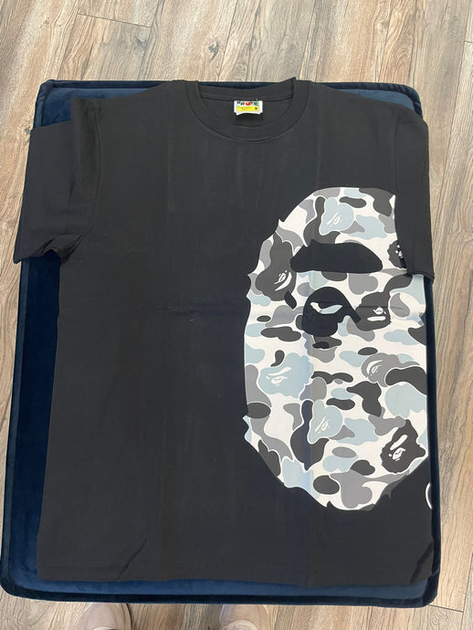 Bape - Side Grey Camo Tee - Black - Clique Apparel