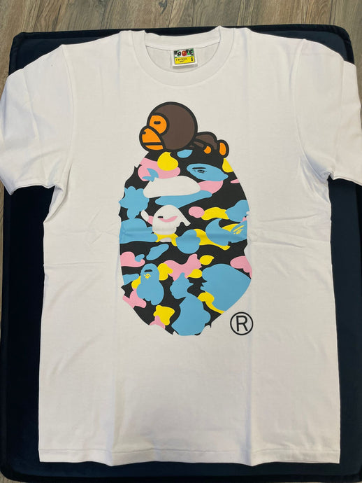 Bape - Multi Camo Tee - White - Clique Apparel