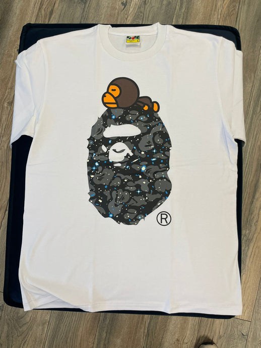 Bape - Space Camo Tee - White - Clique Apparel