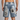 Mixed Emotion-  AI Denim Shorts - Blue - Clique Apparel