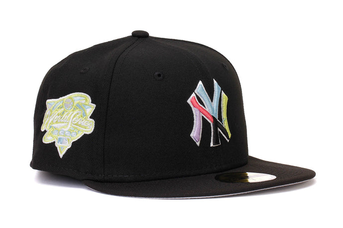 New Era -  Mens New York Yankees Black Multi-Color Pack 59FIFTY Fitted Hat - Clique Apparel