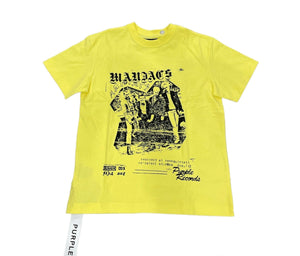 Purple - Maniacs Tshirt - Yellow - Clique Apparel