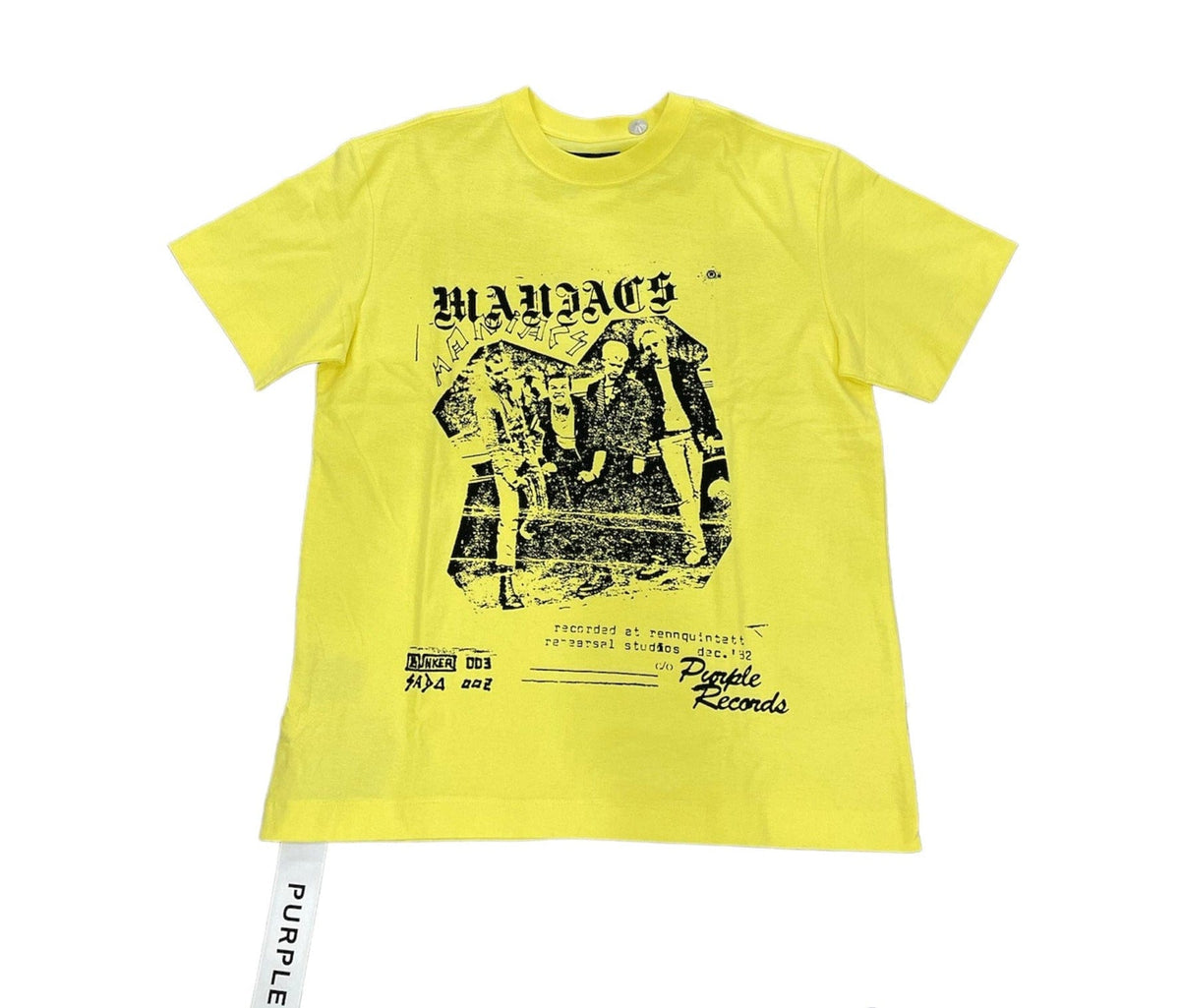 Purple - Maniacs Tshirt - Yellow - Clique Apparel
