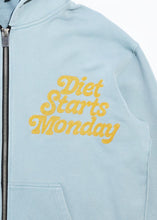 Load image into Gallery viewer, Diet Starts Monday - No feeling Chainstitch full Zip Hoodie - Grey - Clique Apparel