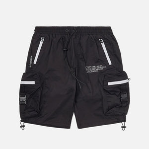 COMBAT NYLON SHORT BLACK WITH GREY ZIPPERS - Clique Apparel