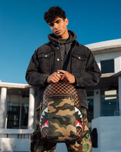 Load image into Gallery viewer, Sprayground - Exterior Gold Zip Pocket Sharks in Paris Backpack (Dlxv) - Clique Apparel