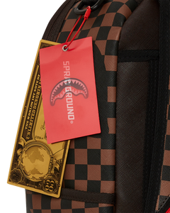 Sprayground - Exterior Gold Zip Pocket Sharks in Paris Backpack (Dlxv) - Clique Apparel