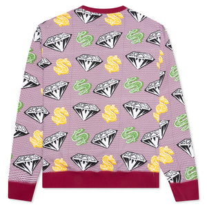 BILLIONAIRE BOYS CLUB DIAMOND ODLLAR CREW - BLEACH WHITE - Clique Apparel