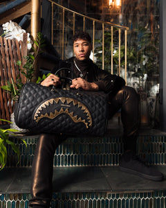 Sprayground -  Black Mamba Quilted Emperor 24K Geneva Duffle - Clique Apparel
