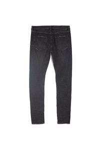 Purple - P001 Low Rise Skinny Jean Black Overspray - Clique Apparel
