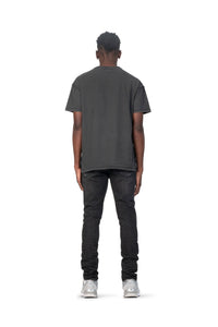 Purple - P001 Low Rise Skinny Jean Black Overspray - Clique Apparel