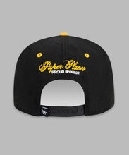 Load image into Gallery viewer, Paper Plane - Lovers &amp; Friends Snapback Hat - Black/Gold - Clique Apparel