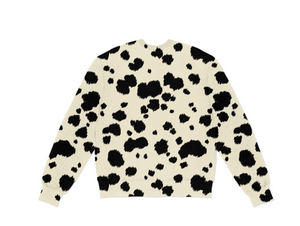 FRENCH TERRY CREAM CHEESE PATCH SWEATER - Clique Apparel