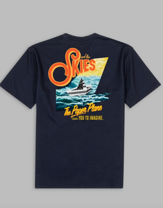 PAPER PLANES TEE SAPPHIRE - Clique Apparel