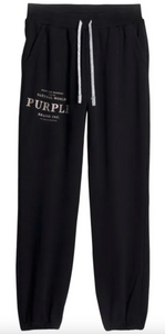 PURPLE BRAND SWEATPANTS - SIGNS AND WONDERS WASH BLACK - P407 - Clique Apparel