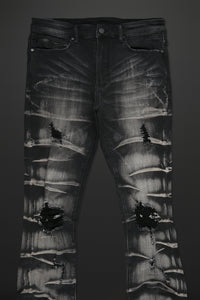 Rockstar - Sniper Super Stacked Flare Jean - Clique Apparel
