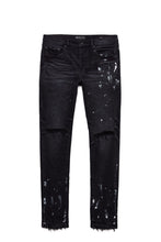 Load image into Gallery viewer, Purple - P001 Low Rise Skinny Jean Black Resin Knee Slit - Clique Apparel