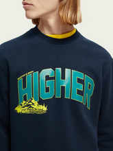 Load image into Gallery viewer, Scotch &amp; Soda - Organic Cotton Artwork Crewneck Sweatshirt - Navy Blue - Clique Apparel