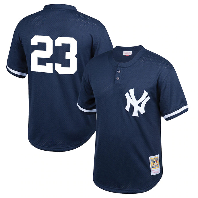 Don Mattingly New York Yankees Mitchell & Ness Youth Cooperstown Collection Mesh Batting Practice Jersey - Navy - Clique Apparel
